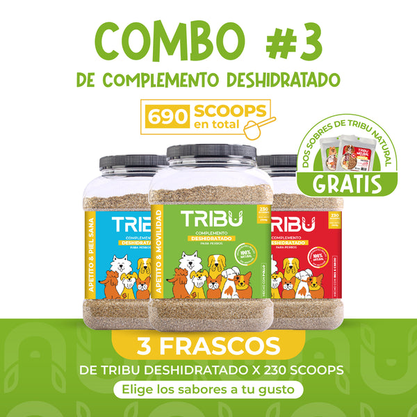 Combo 3 Tribu Deshidratado | Alimento Para Perros