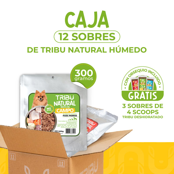 Caja x 12 Tribu Natural Húmedo 300 g | Alimento Para Perros