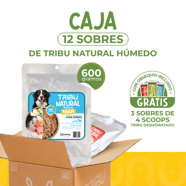 Caja x 12 Tribu Natural Húmedo 600 g | Alimento Para Perros
