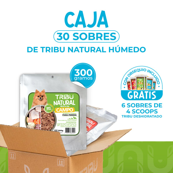 Caja x 30 Tribu Natural Húmedo 300 g | Alimento Para Perros