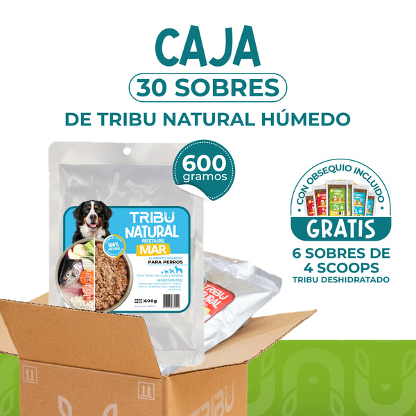 Caja x 30 Tribu Natural Húmedo 600 g | Alimento Para Perros