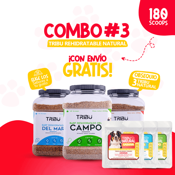 Combo 3 | Alimento Para Perros Tribu Rehidratable