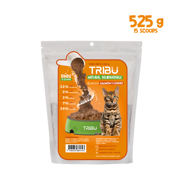 Alimento Para Gatos | Tribu Rehidratable de Salmon y Carnes