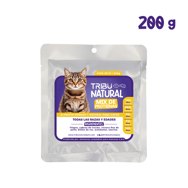 Tribu Natural Mix de Proteínas 200 g | Alimento Para Gatos