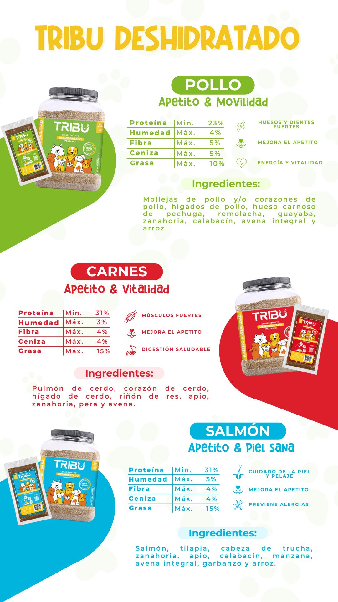 Alimento deshidratado para perros